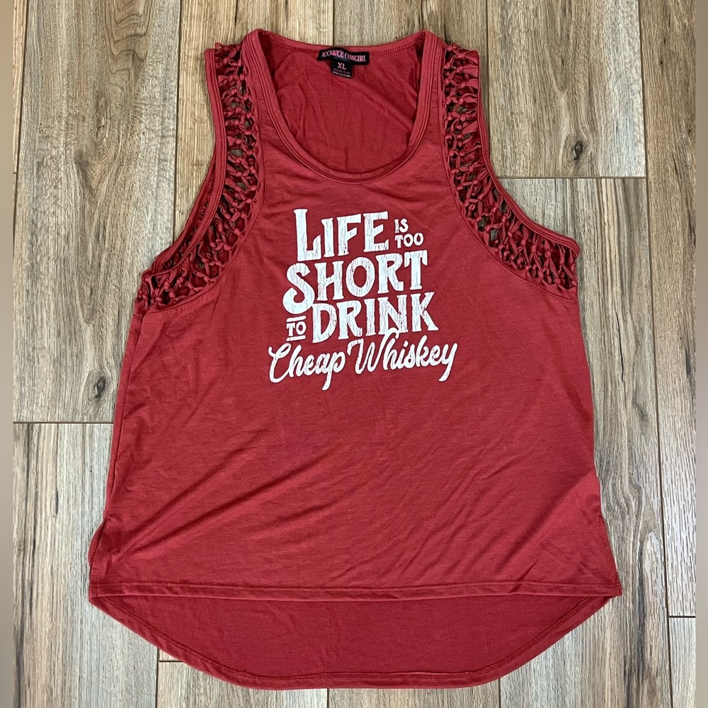 Rock & Roll Cowgirl Whiskey Tank XL